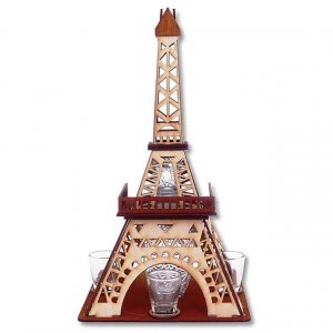Eiffelturm-Geschenkset mit Flasche und Wunderkerzen
